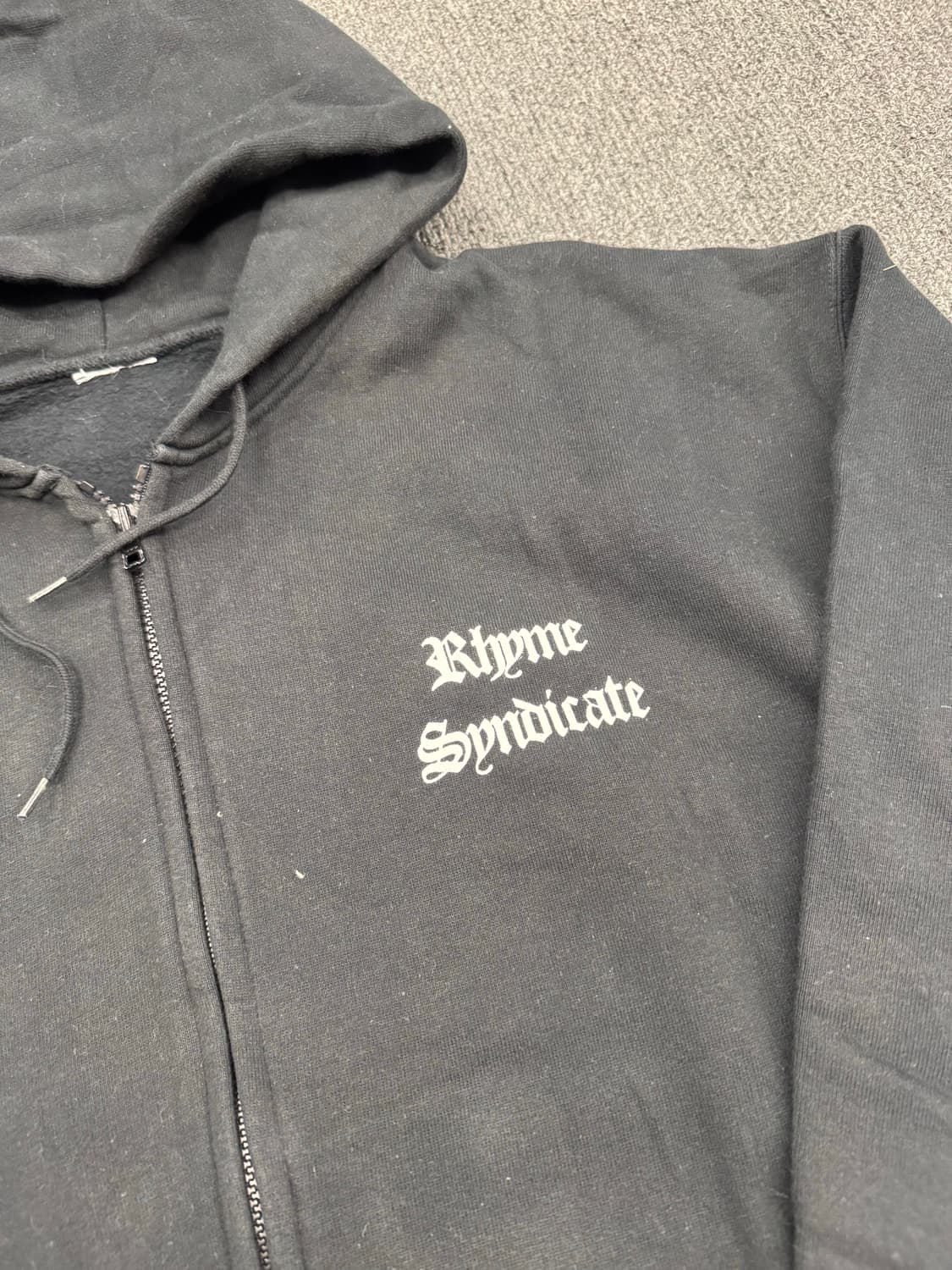 Vintage 레터링 프린팅 후드집업 상품이미지2