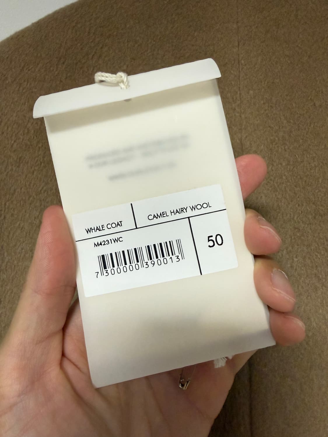 [시착제품]아워레가시 23FW 웨일코트 카멜 50사이즈 상품이미지9