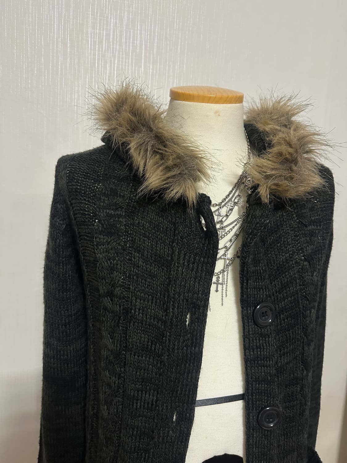 Vkei fur grundge cardigan 상품이미지2