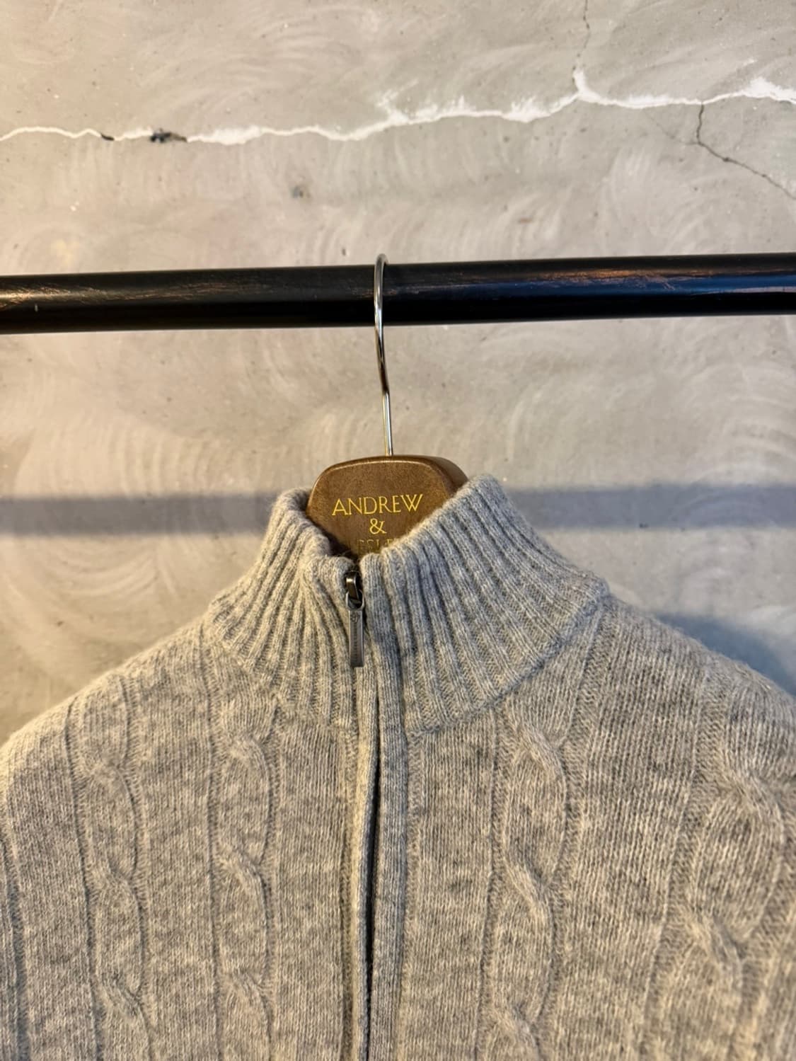 브룩스 브라더스 케이블 짚업 니트 100 상품이미지4