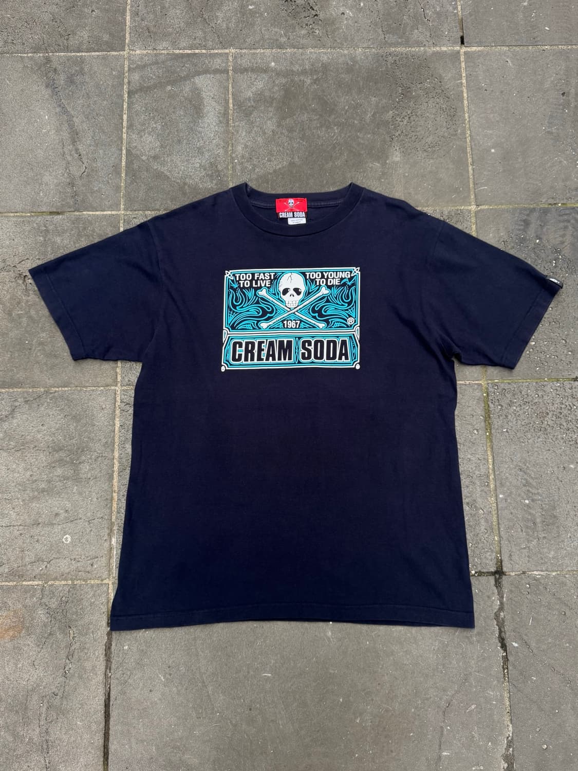 CREAM SODA – Navy T-Shirt 상품이미지1