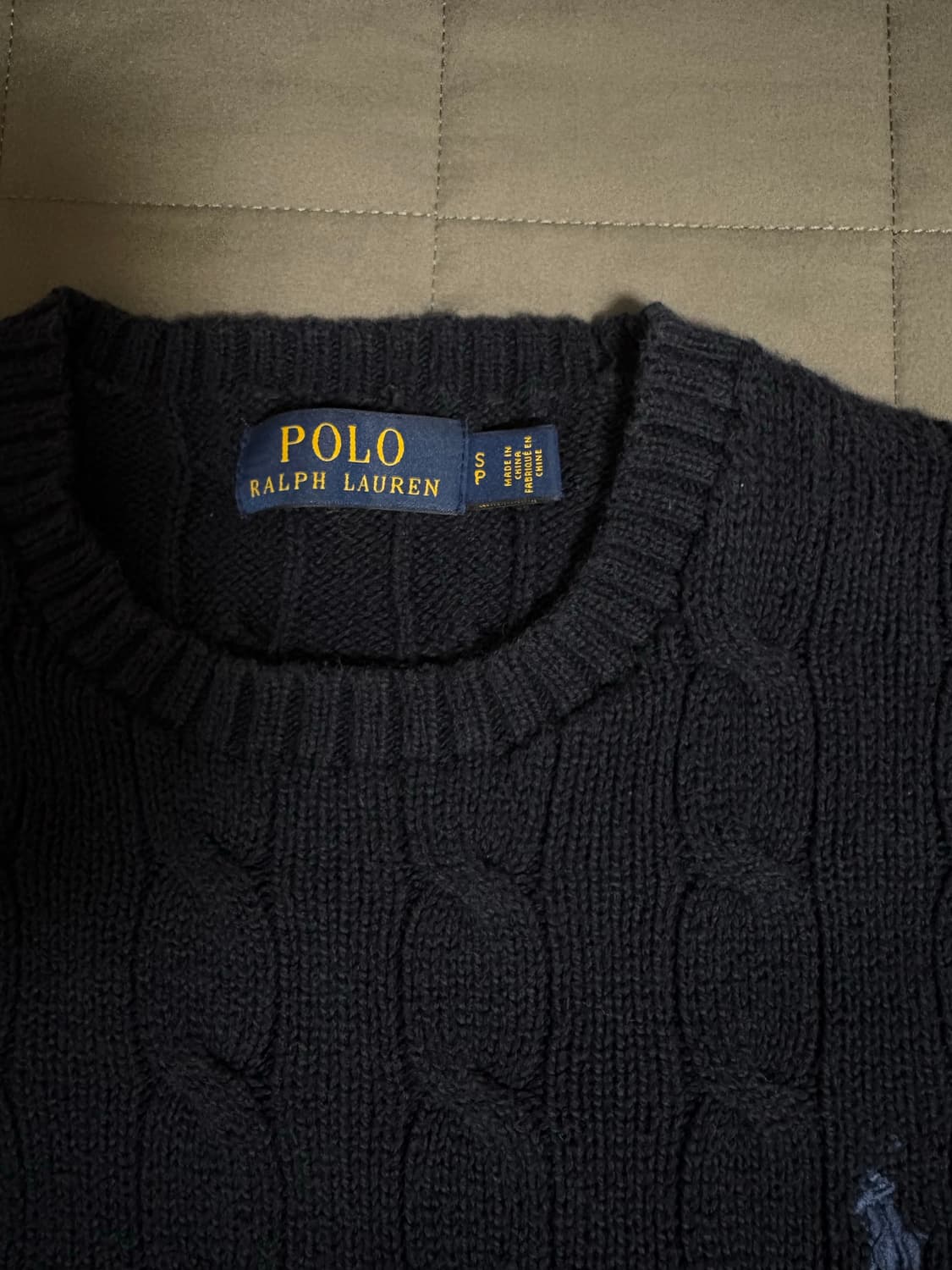 폴로랄프로렌 네이비 꽈배기 니트 상품이미지2