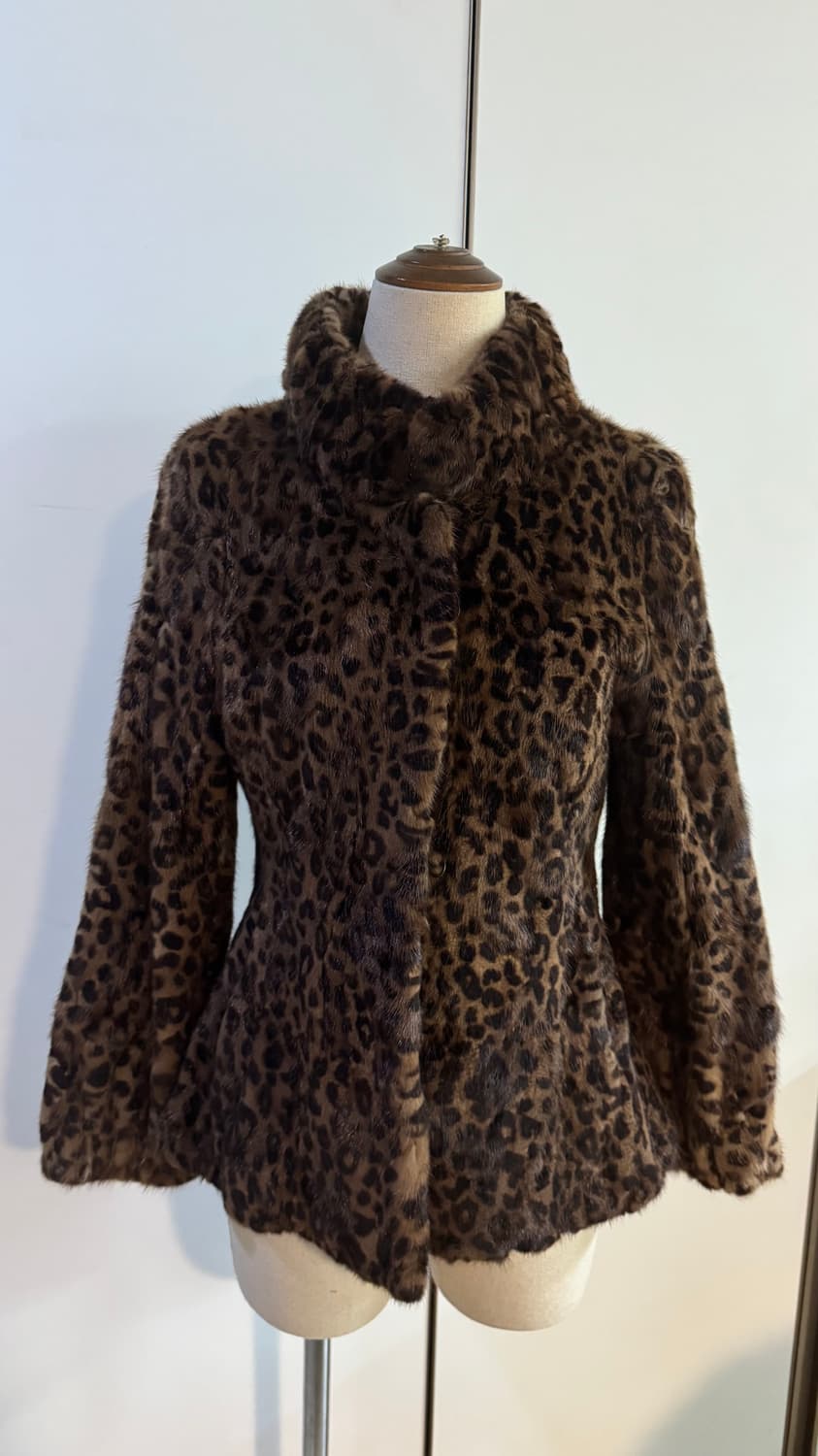 Marmalady 레오파드 밍크 퍼 자켓 상품이미지1