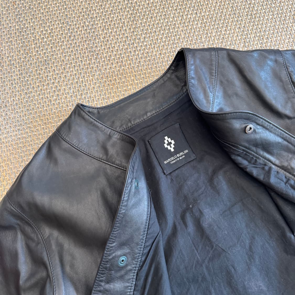 Marcelo Burlon 이탈리아 최상급 양가죽 베이스볼 자켓 셔츠 상품이미지9