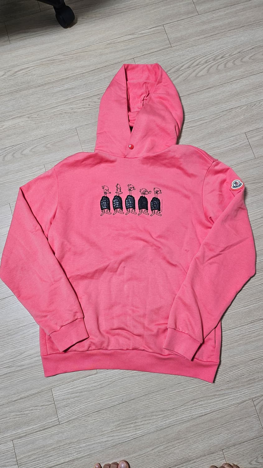 몽클레어 핑크 오리 후드티 오버핏M 상품이미지1