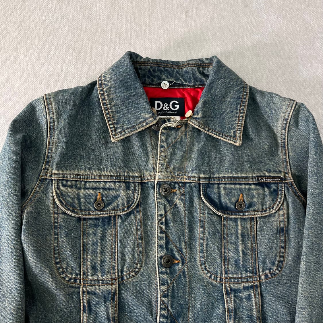 W 90 돌체앤가바나 90s 데님 누빔 트러커 자켓  상품이미지2