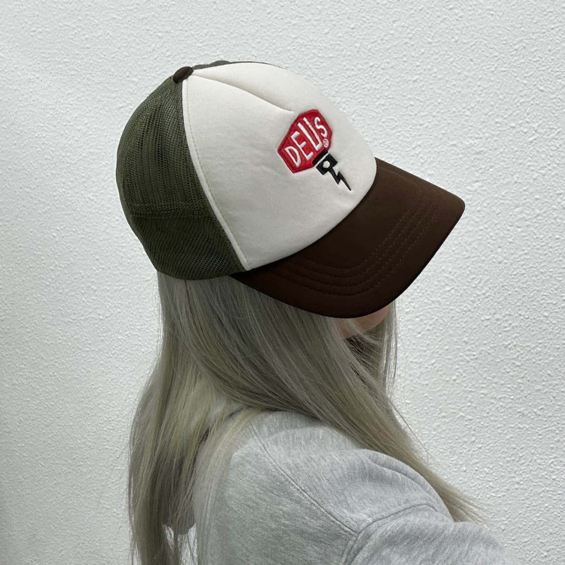 데우스 브라운배색 볼캡 상품이미지2