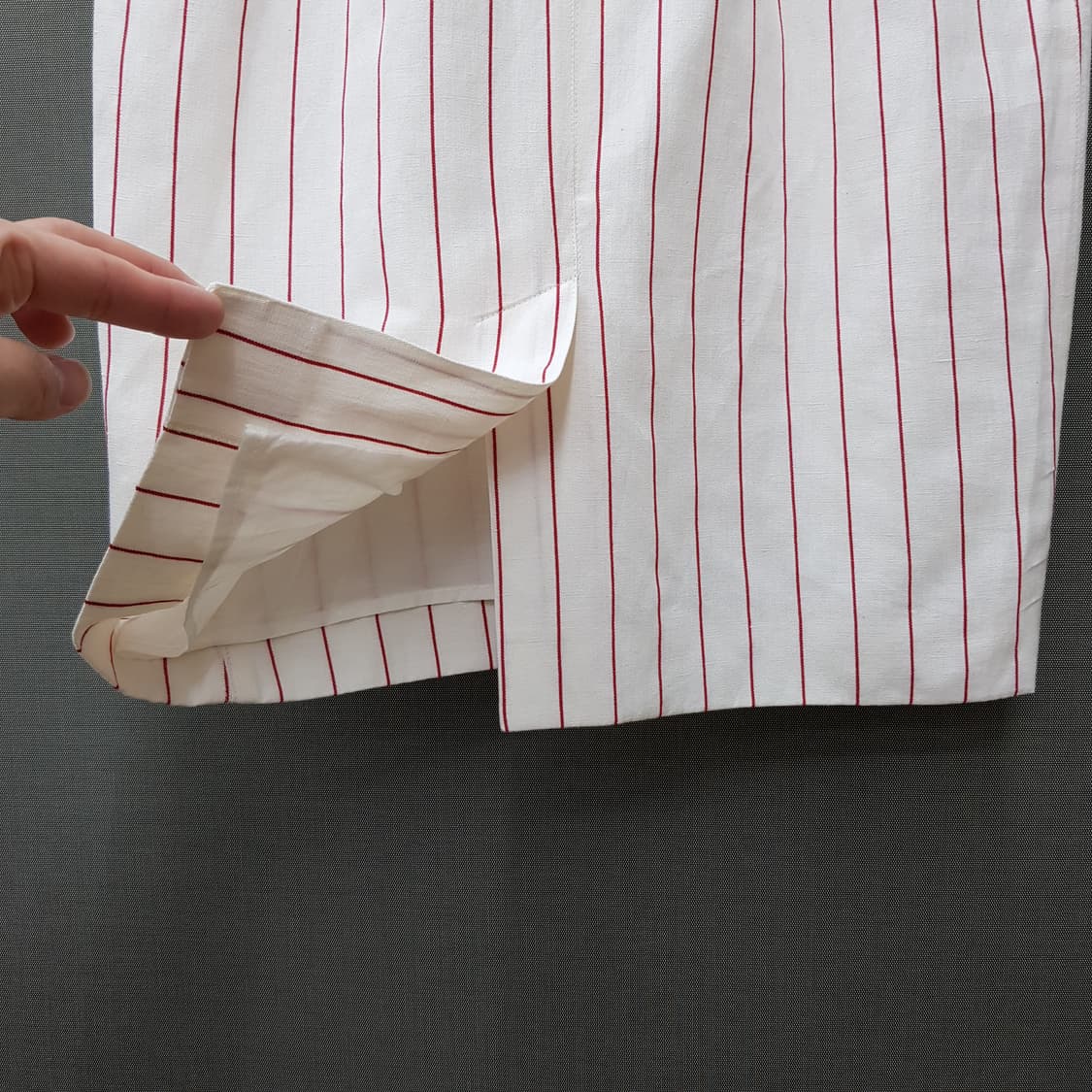 막스마라 스트라이프 반팔 카라 원피스 38사이즈 (택달린새제품) 상품이미지5