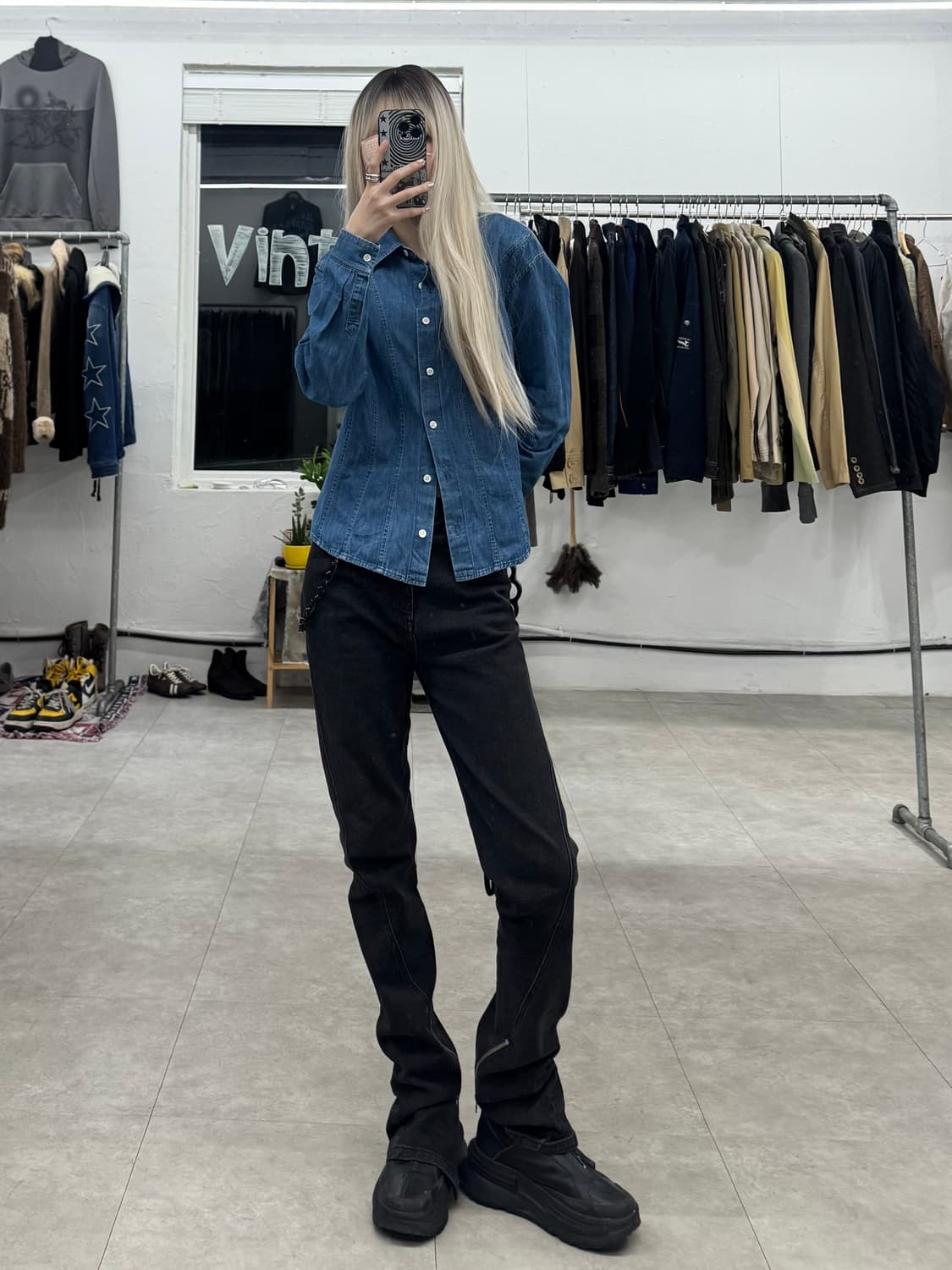 Scapa 절개 데님 셔츠 상품이미지7