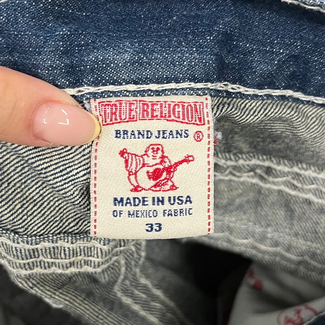 [정품/33] 트루릴리젼 스티치 데님 청바지 b16 상품이미지5