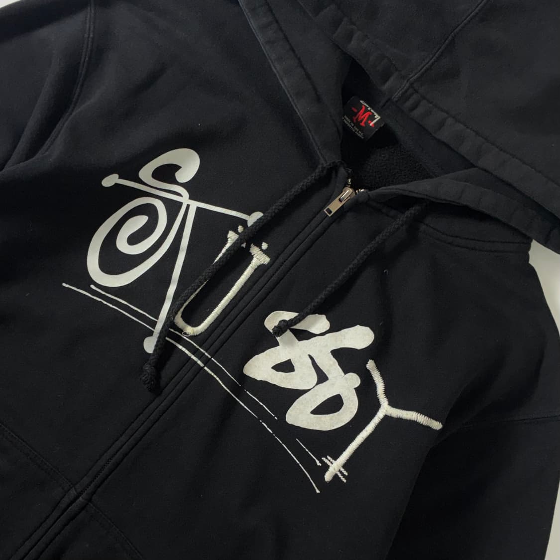 Stussy  스투시 90,s 기어스컬 블랙 후드집업  상품이미지3