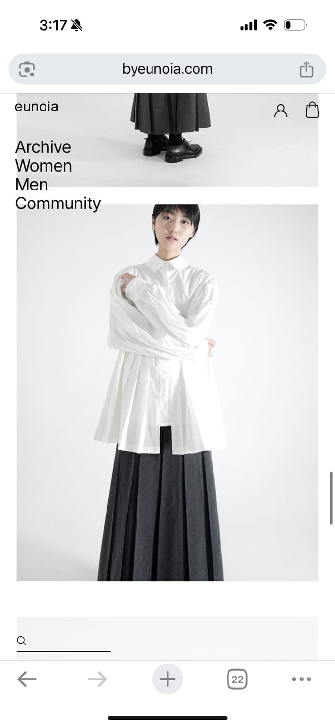 유노이아 스탠다드 스커트 그레이 상품이미지4