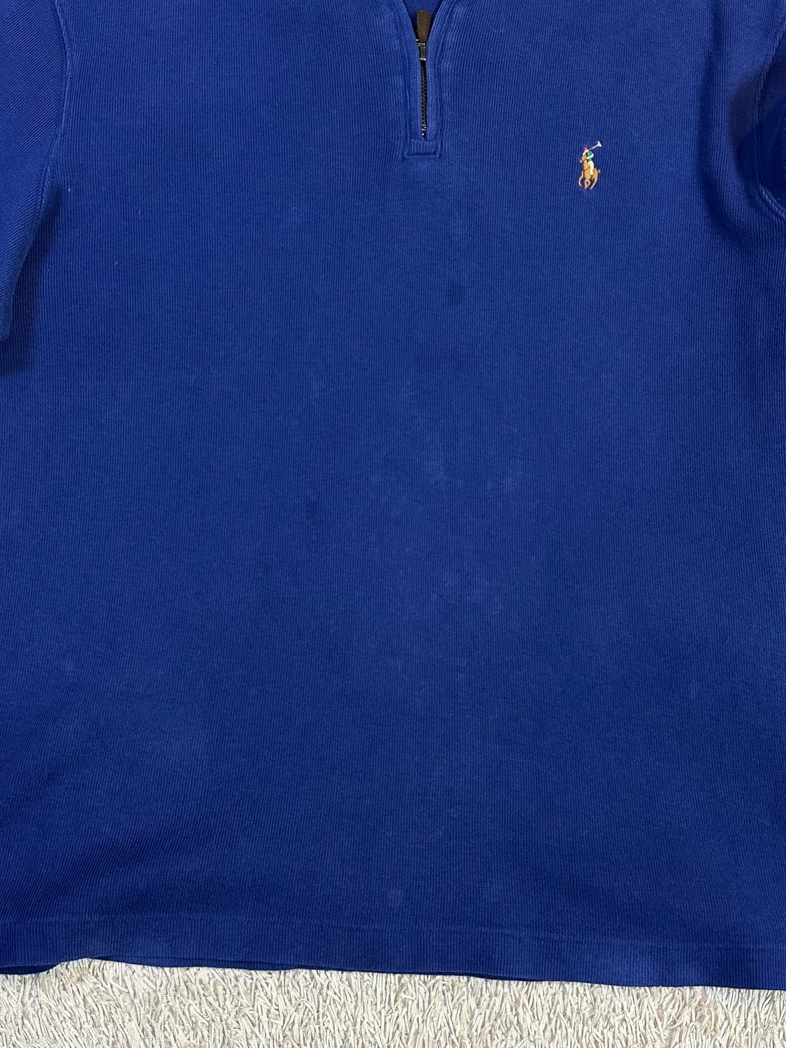 폴로 랄프로렌 신형 멀티포니 하프 반집업 니트 블루 상품이미지4