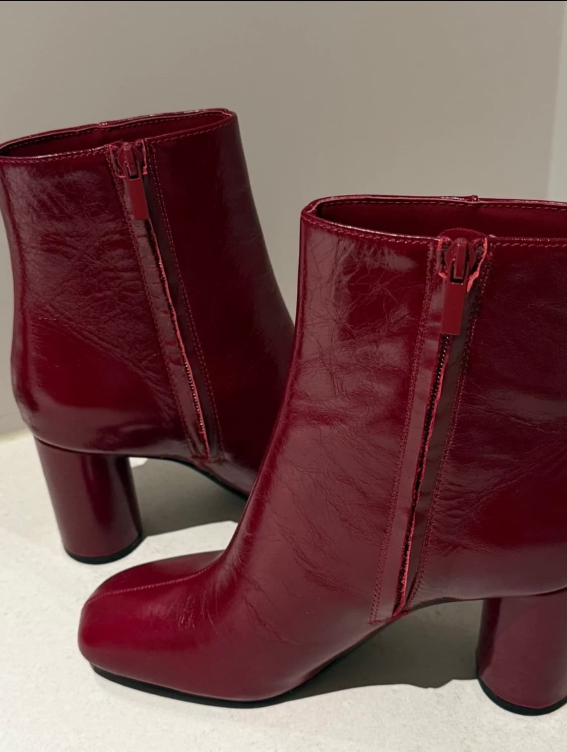 Zara burgundy red ankle boots 상품이미지4