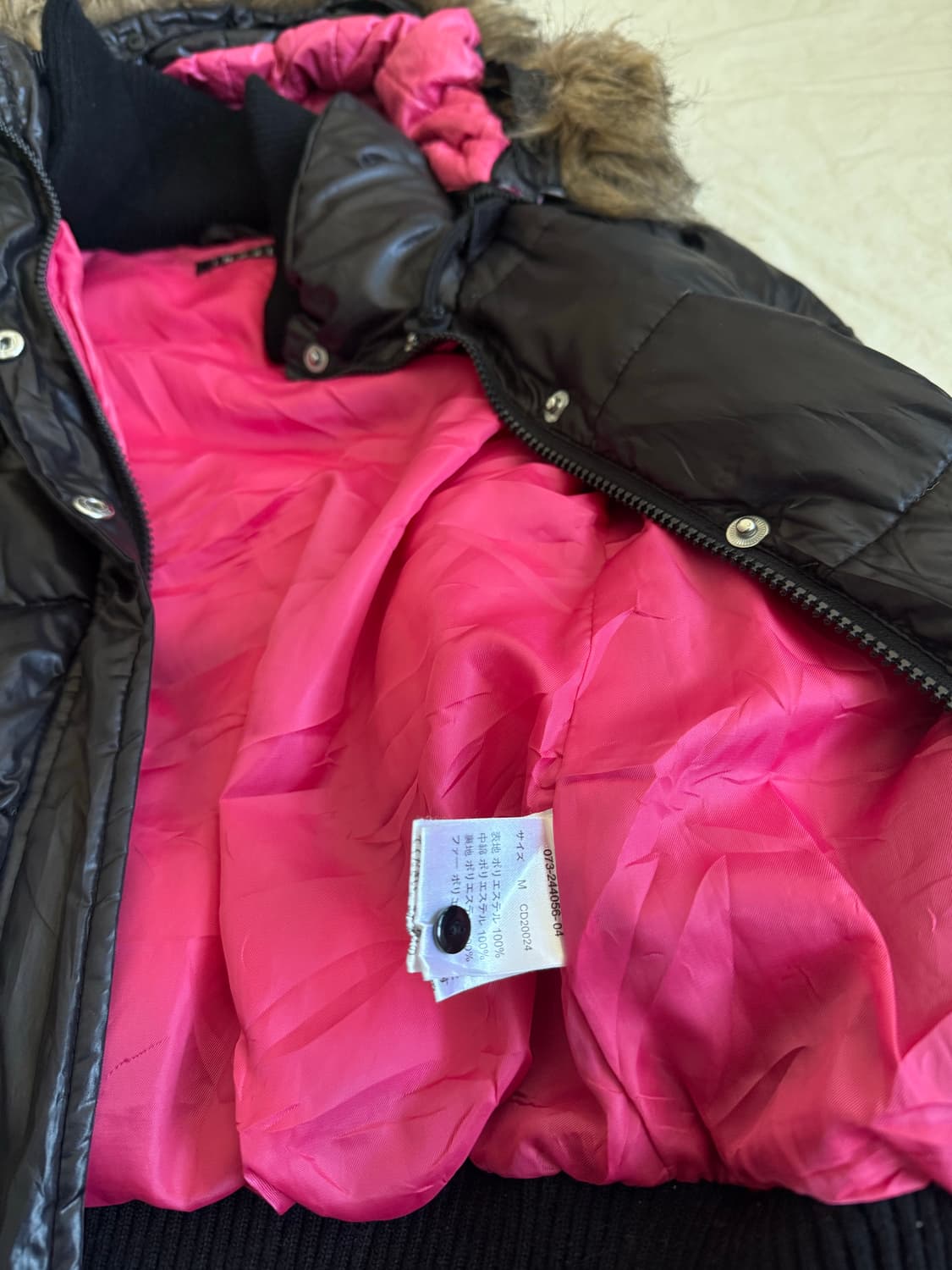 잉그니 블랙 갸루 펑크 y2k 세미크롭 패딩  상품이미지8