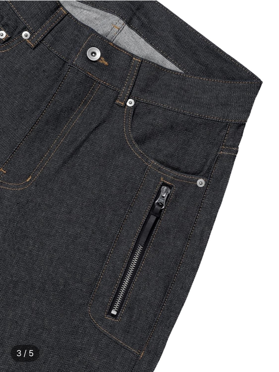 체인포함)mjd 로우 라이즈 듀얼 집 데님 S 상품이미지3