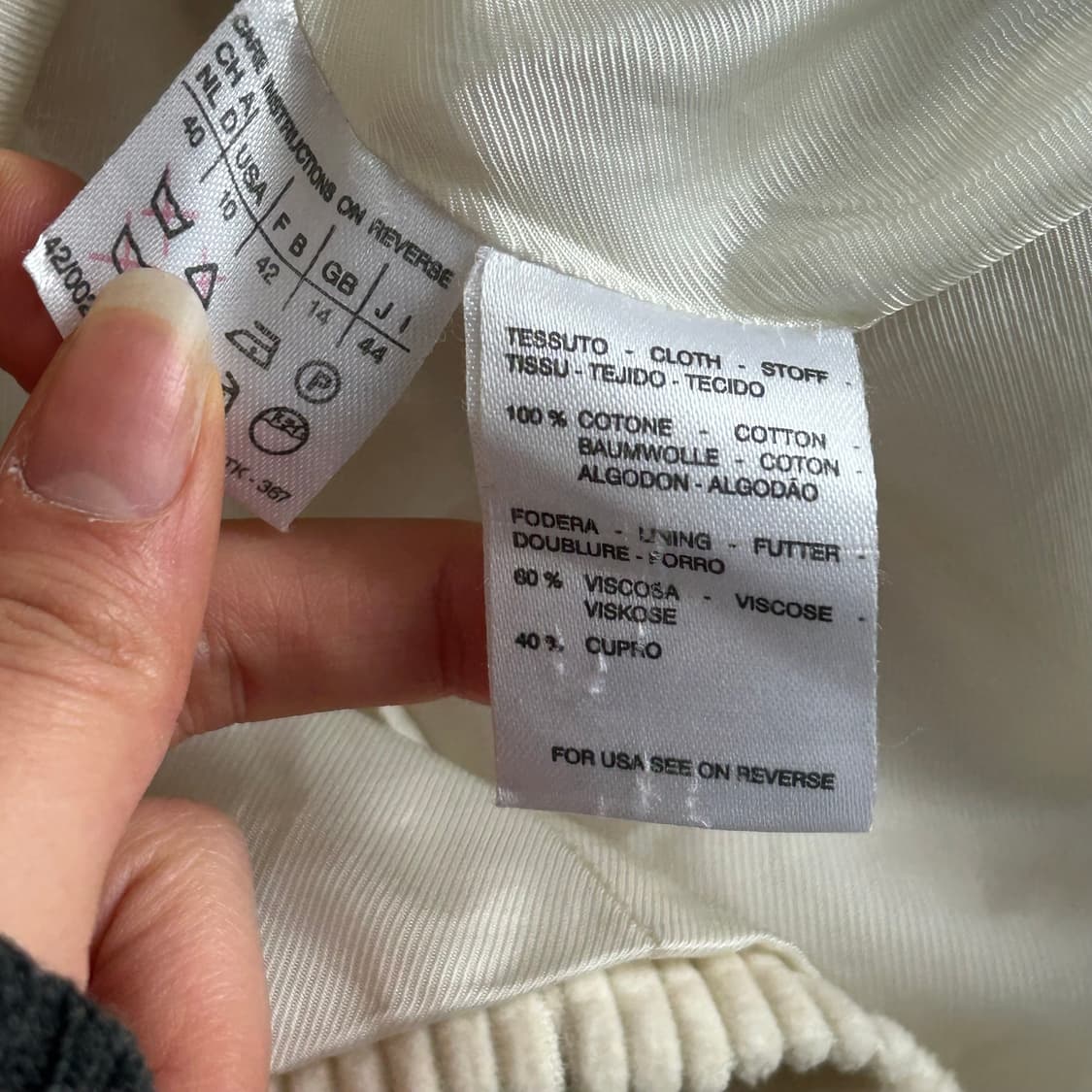 MaxMara 막스마라 코듀로이 아이보리 자켓 상품이미지6