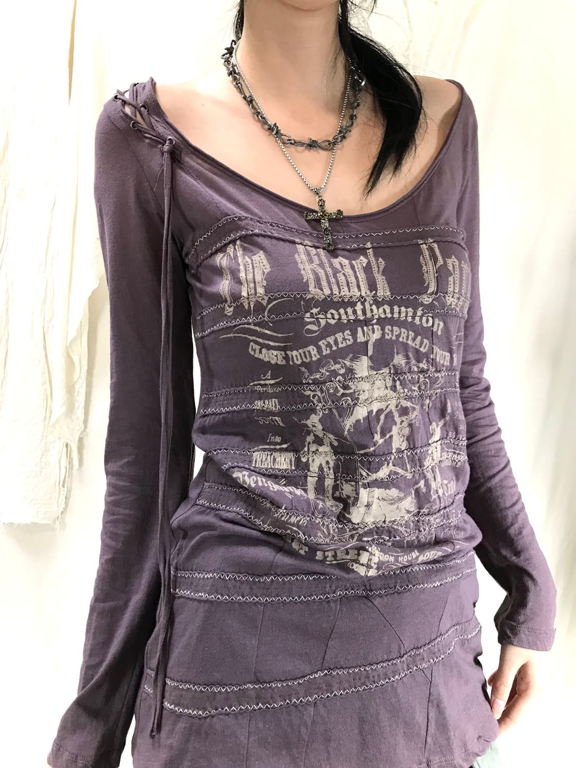 Salvage Rope Detail Grunge Sleeve 상품이미지4