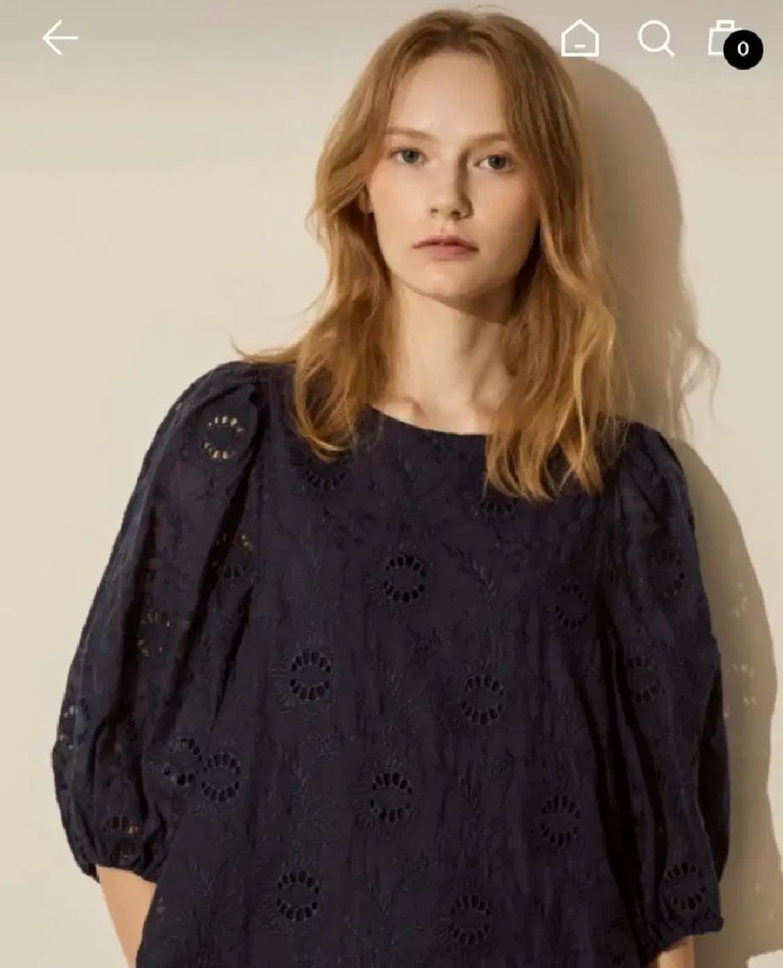 아떼 바네사브루노 2021 펀칭 레이스 퍼프 슬리브 원피스 38사이즈 상품이미지1