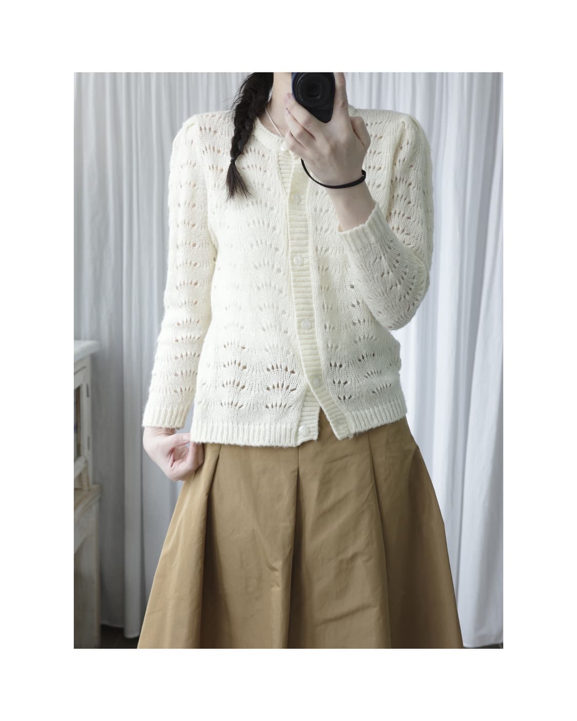 Abf ivory cardigan 상품이미지3