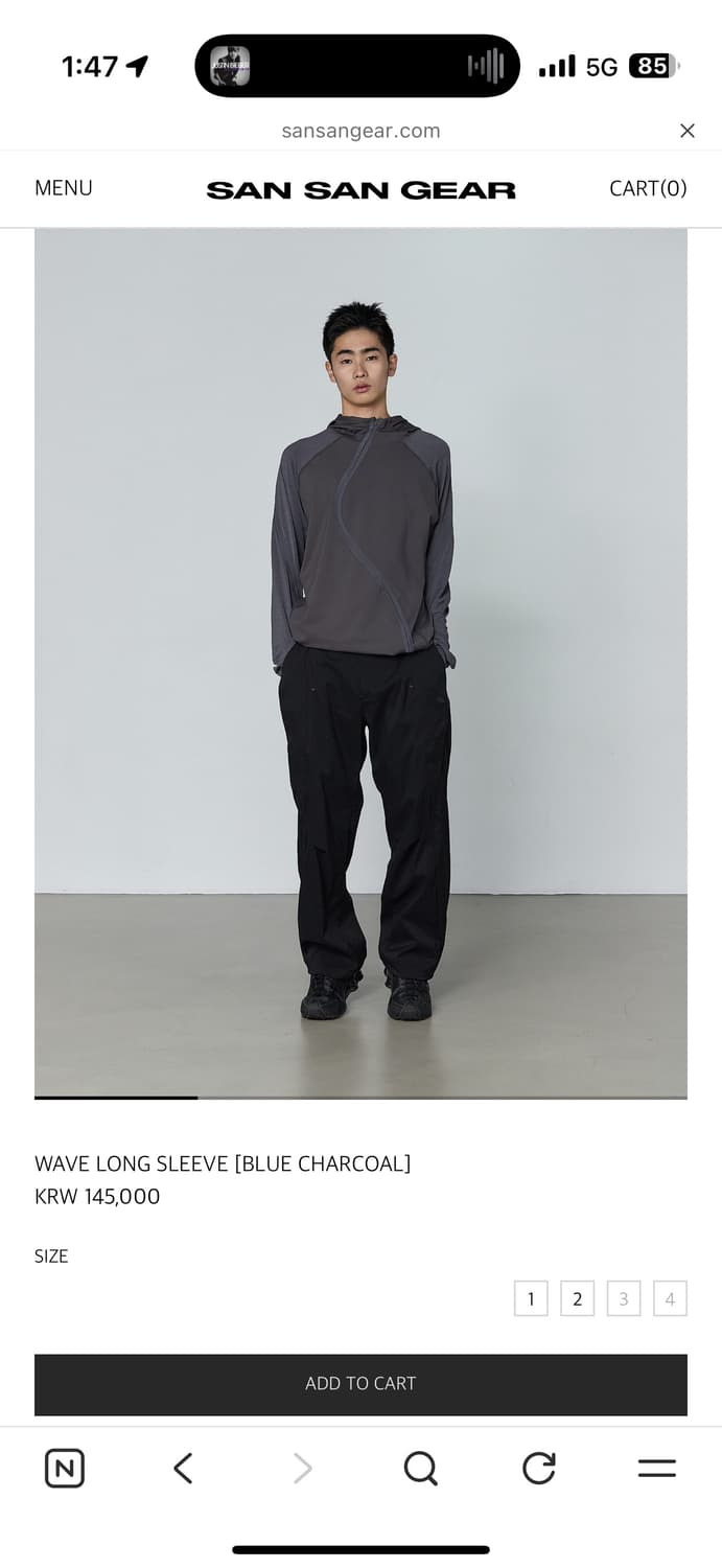 산산기어 WAVE LONG SLEEVE [BLUE CHARCOAL] 3 상품이미지1