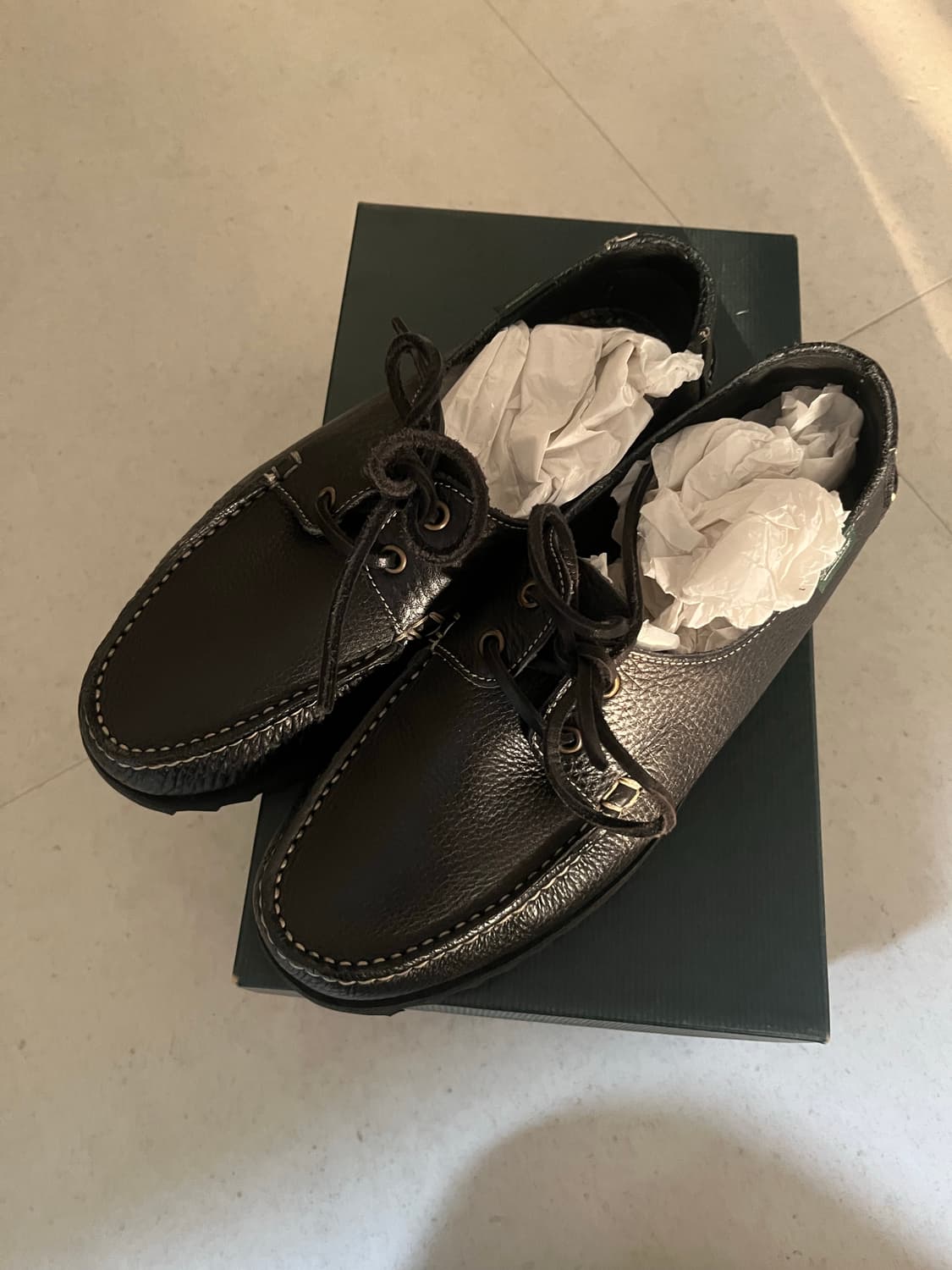 [UK6.5] 파라부트X캡틴선샤인 / 도밍구 블랙 그레인레더 상품이미지2