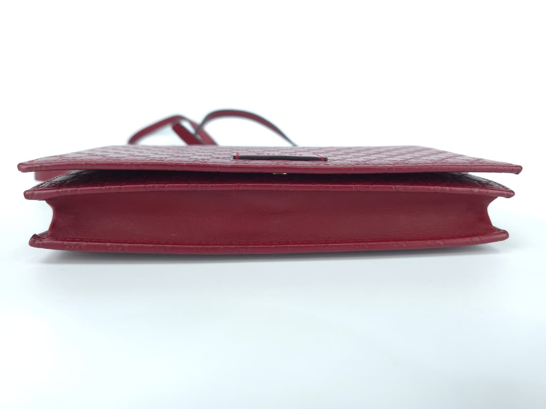 구찌 마이크로 시마 레더 크로스백 클러치 레드
 상품이미지5