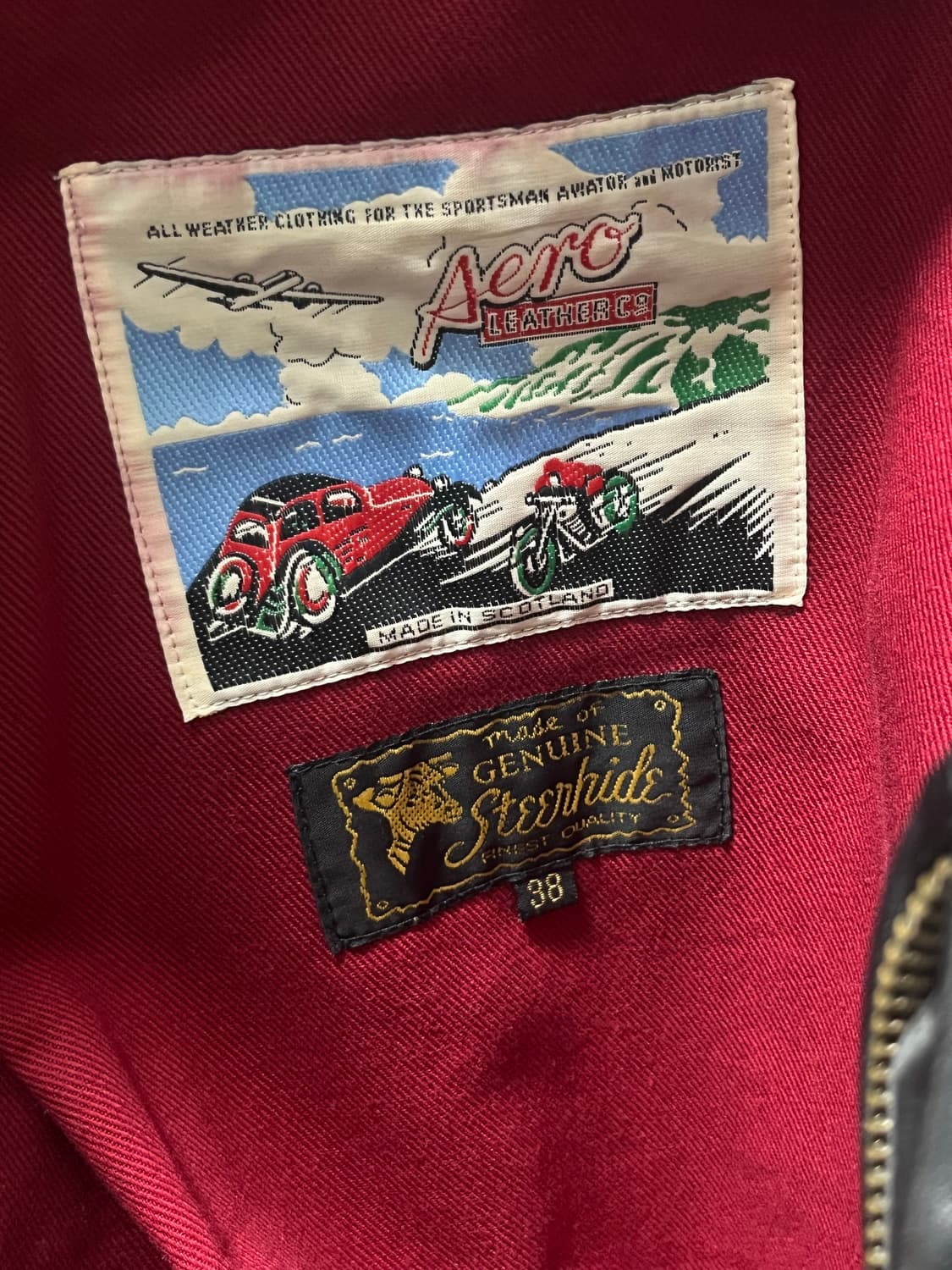 에어로레더 카페레이서 스티어하이드 38  상품이미지5