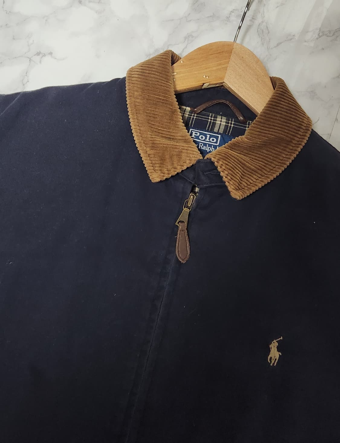 폴로 코듀로이 카라 네이비 코튼 스윙톱 자켓 상품이미지3
