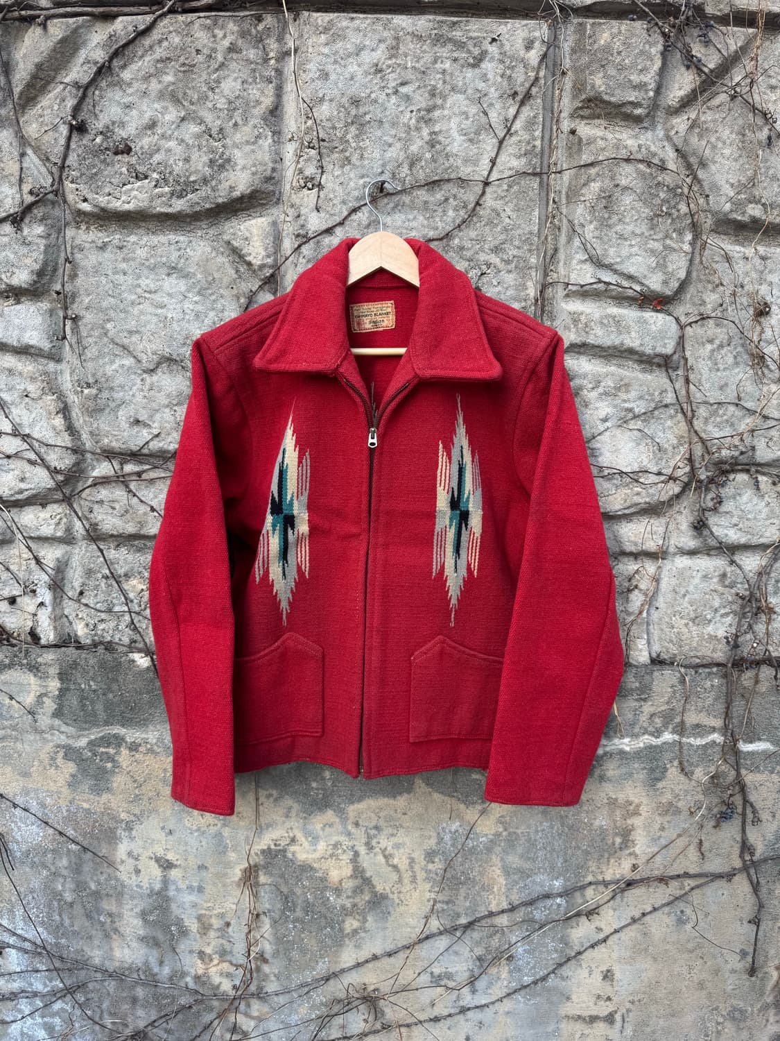 인디언 모터사이클 빈티지 30~40s 복각 오르테가 치마요 자켓 레드 상품이미지1