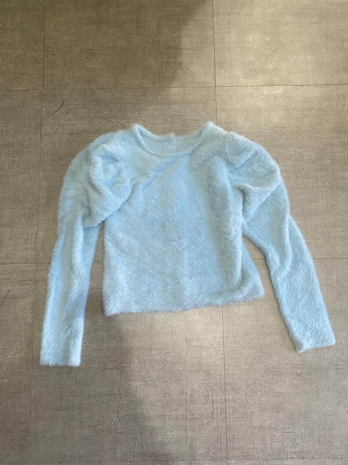 일본빈티지 하구미모리걸 달천깔페어리 포슬니트스웨터 멜란지블루 상품이미지1