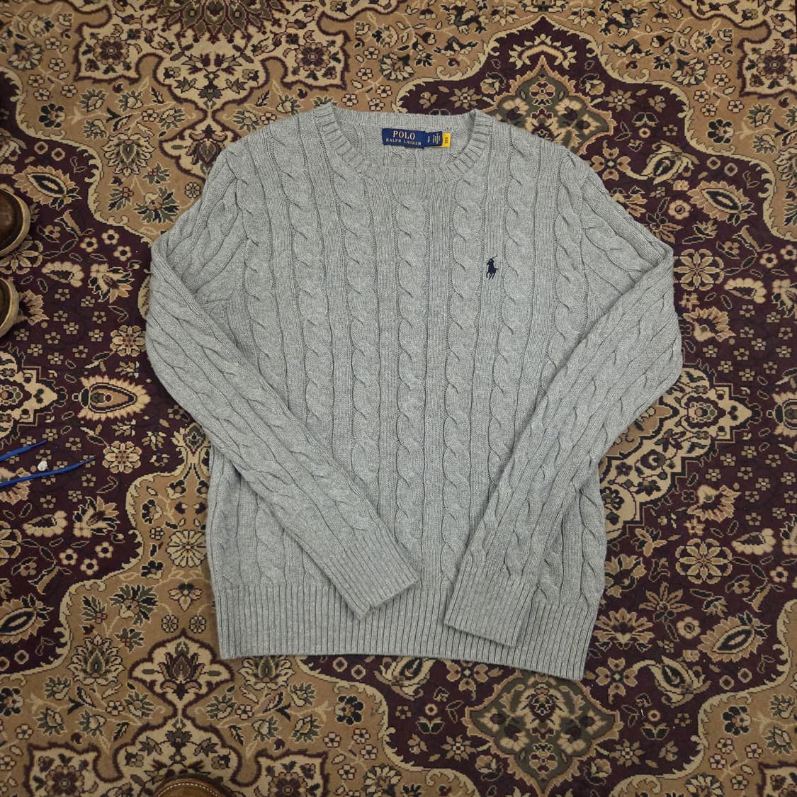 폴로 케이블 니트 꽈배기 니트 s 신형 큐알택 상품이미지1