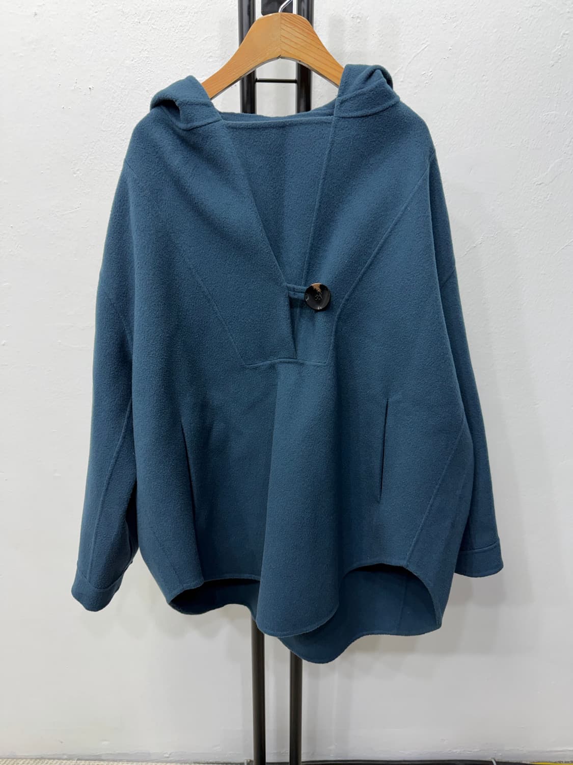 정품) 시스템 한섬 블루 오버사이즈 숏 코트 자켓 82 상품이미지1