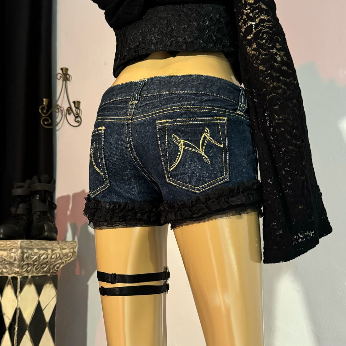 MA*RS SUGARGLOSS 프릴 데님 숏츠 상품이미지4