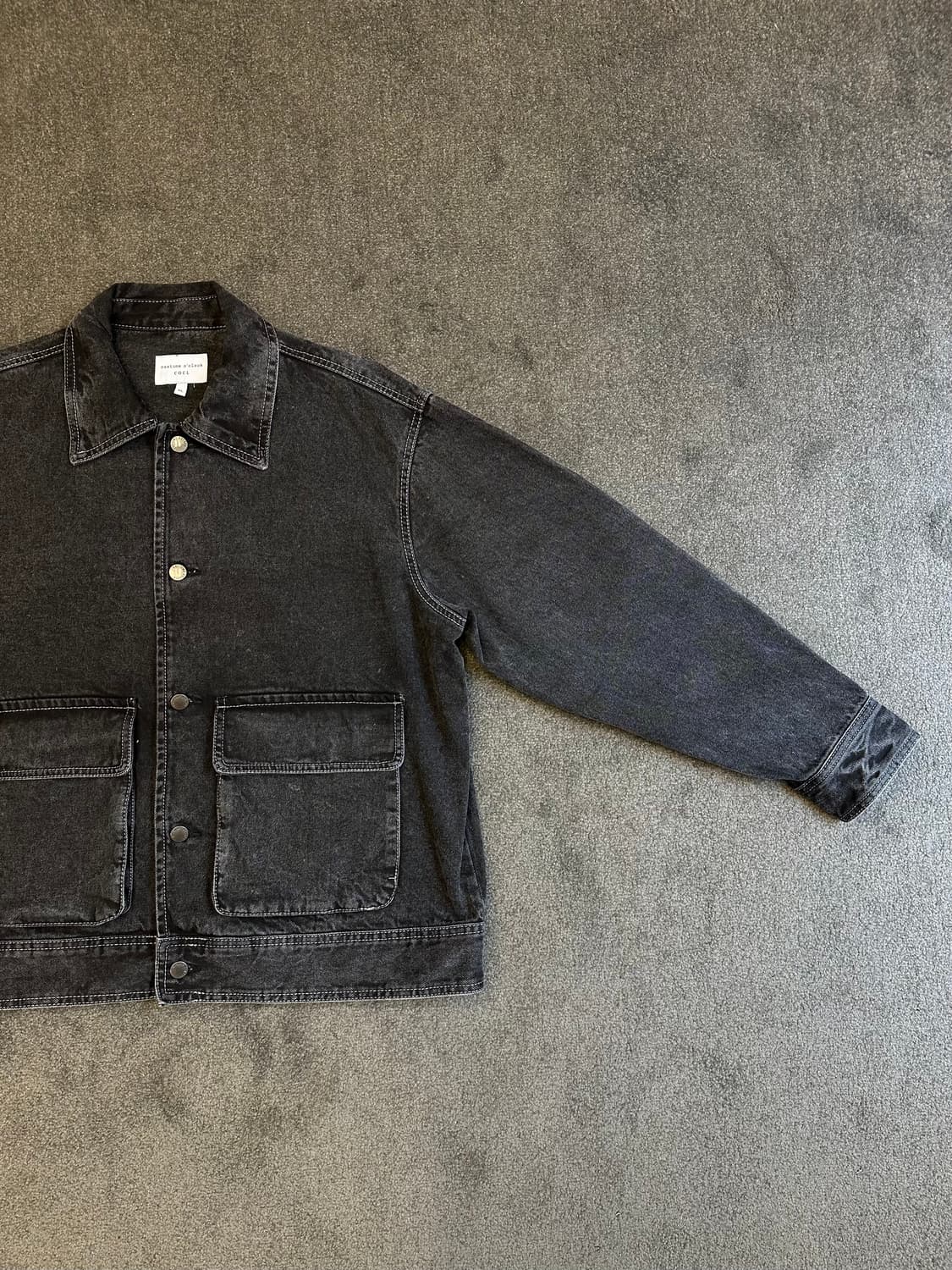 커스텀어클락 흑청 데님 자켓 XL 상품이미지2