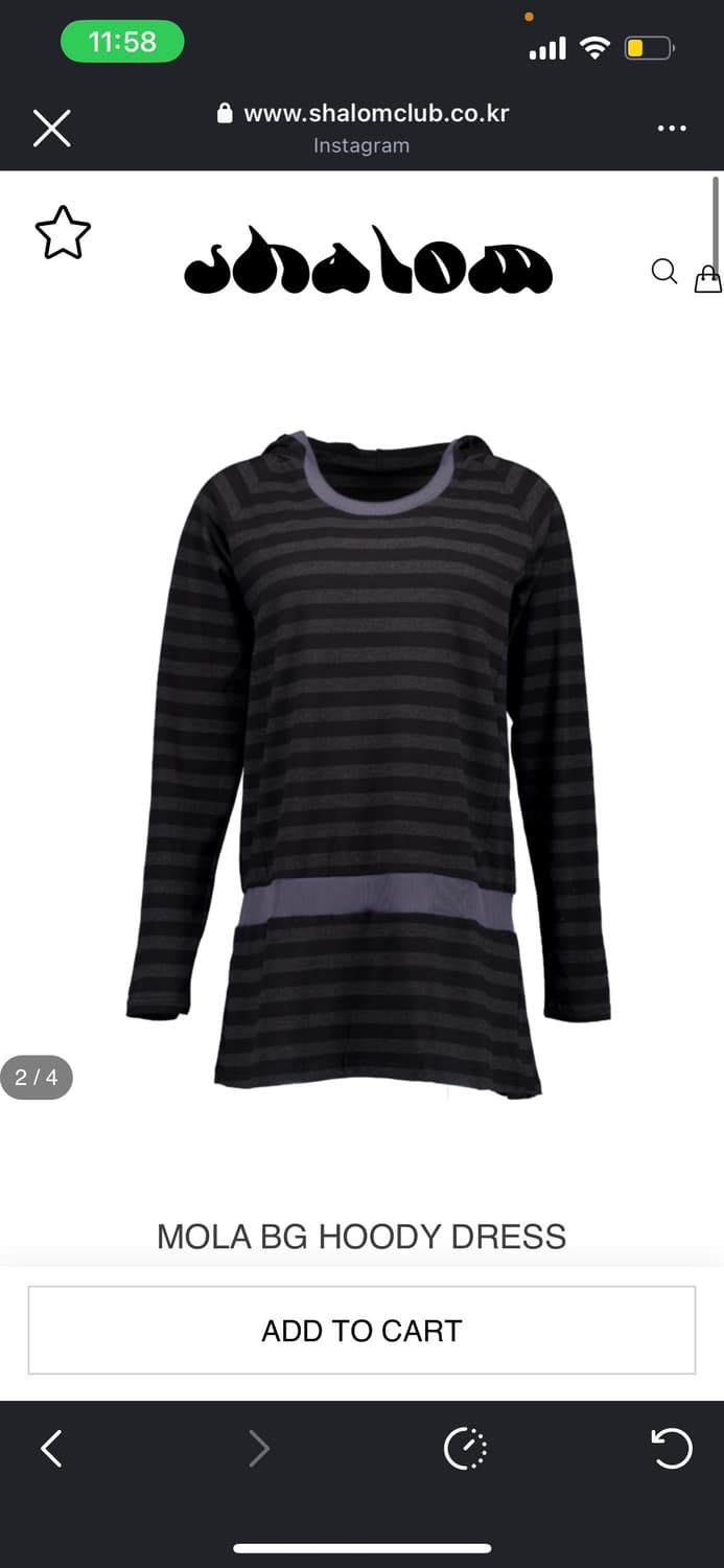 샬롬클럽 shalom mola bg hoody dress 원피스 상품이미지1