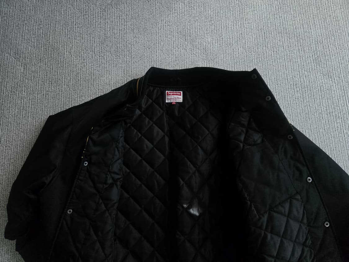 Supreme Mitchell & Ness 카모 로고 바시티 재킷 2XL 상품이미지3