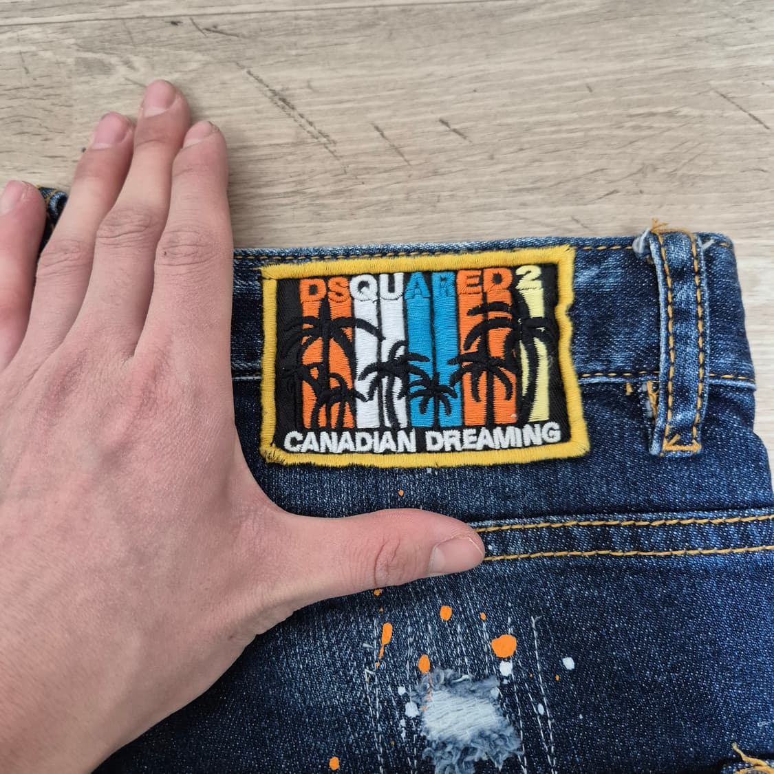 디스퀘어드2 여성 멀티 페인팅 데미지 데님 팬츠 찢청 바지 (46) 상품이미지6