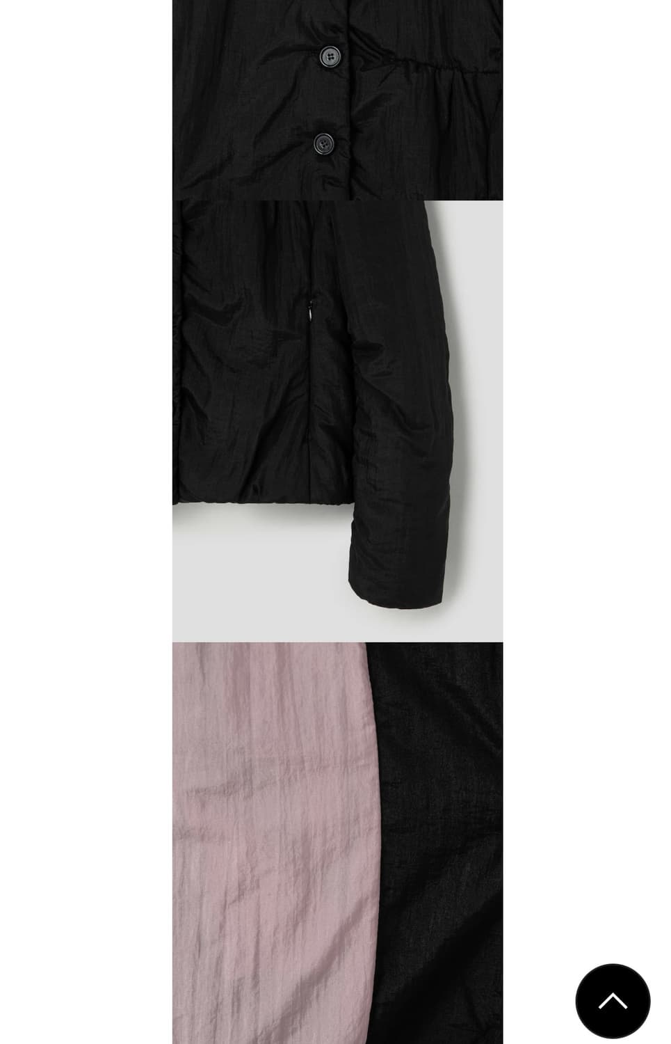 Padded Single Crop Jacket Black 상품이미지3