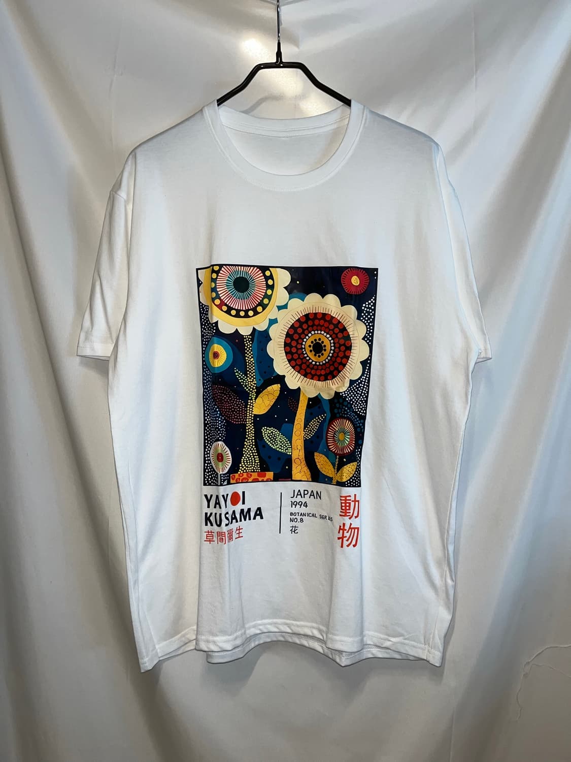 Kusama Yayoi 쿠사마 야요이 94년도 플라워 아트 반팔 티셔츠 상품이미지1