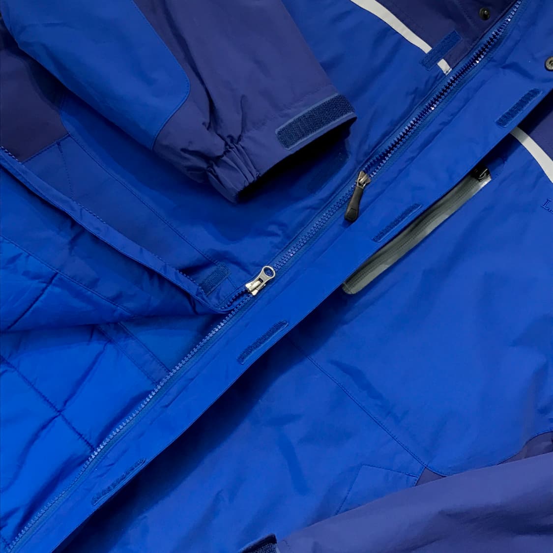 엘엘빈 투웨이 집업 블루 후드 패딩 점퍼 남성 110 사이즈  상품이미지5