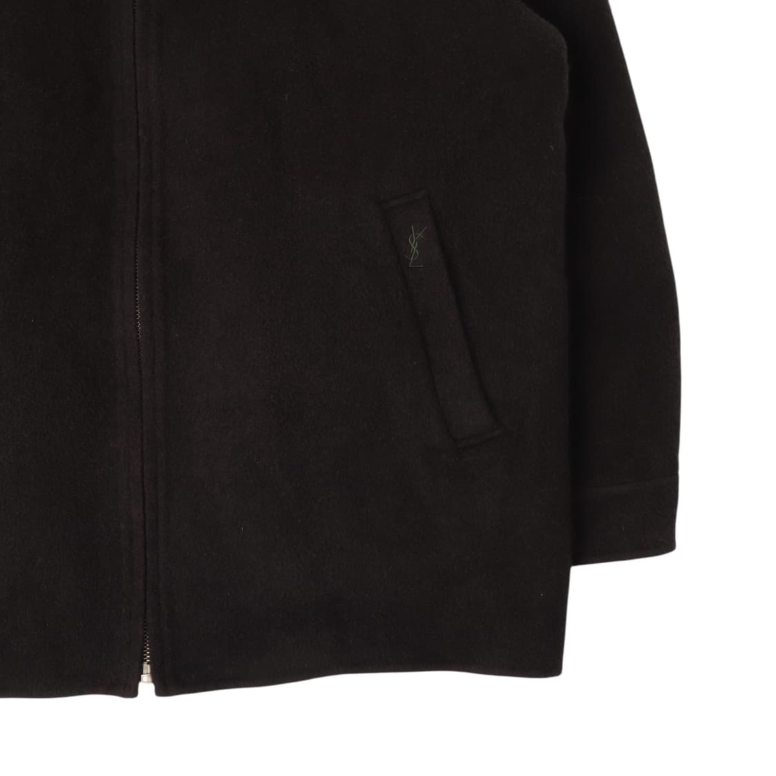 입생로랑 시어링 울 ysl로고 하프 코트 상품이미지4