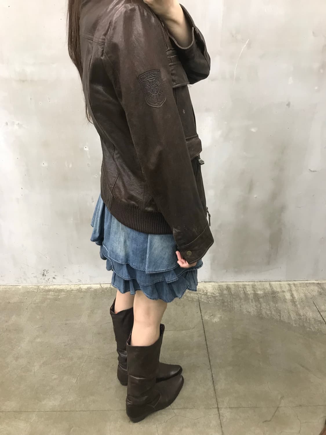 Frill denim mini sk 상품이미지5