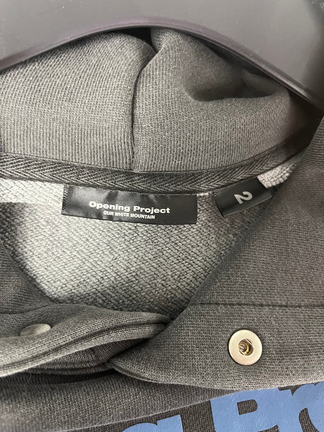 오프닝 프로젝트 후드티 카키색 2사이즈 상품이미지4