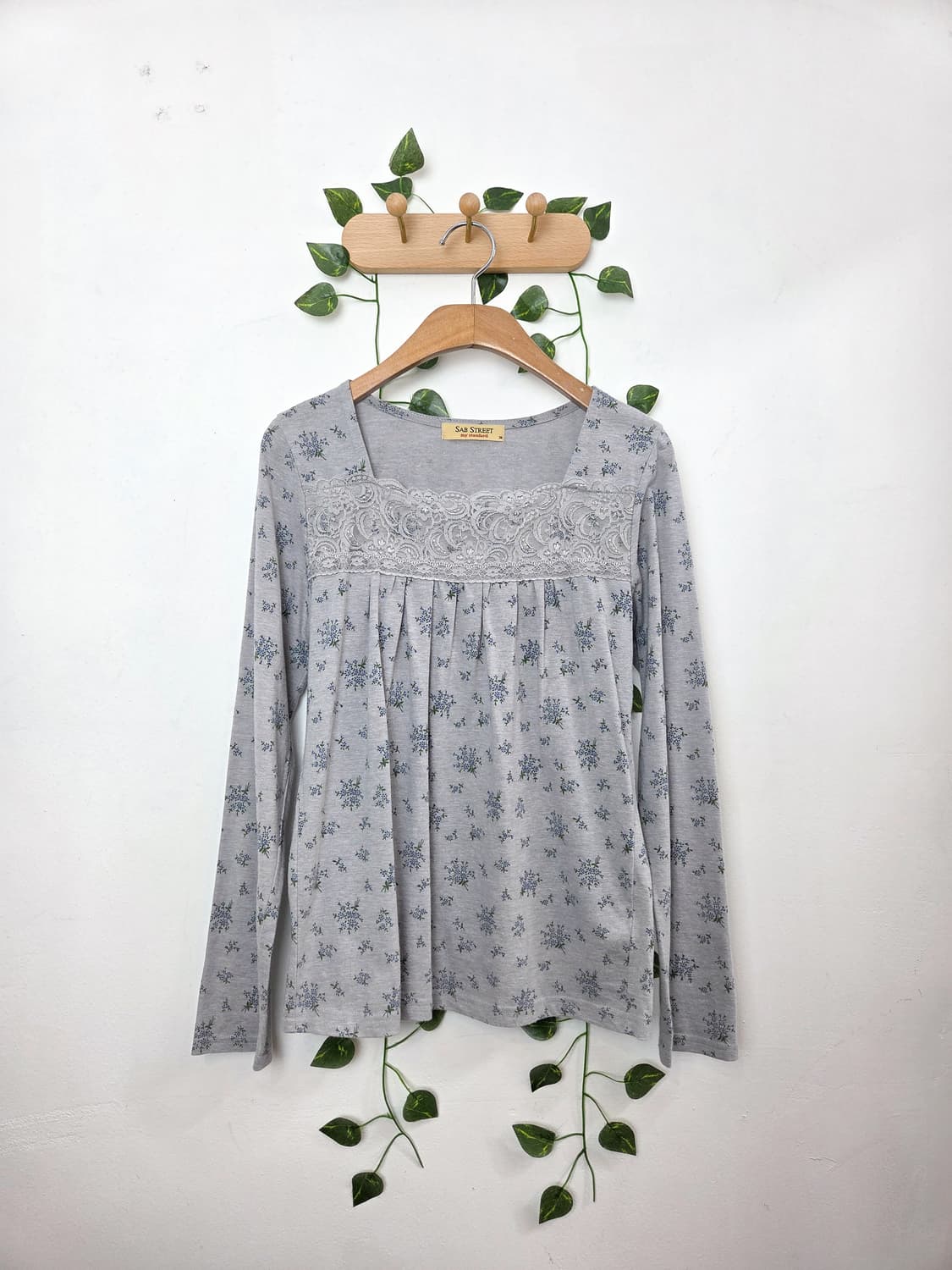 잔꽃 모리 스퀘어넥 슬리브 상품이미지1