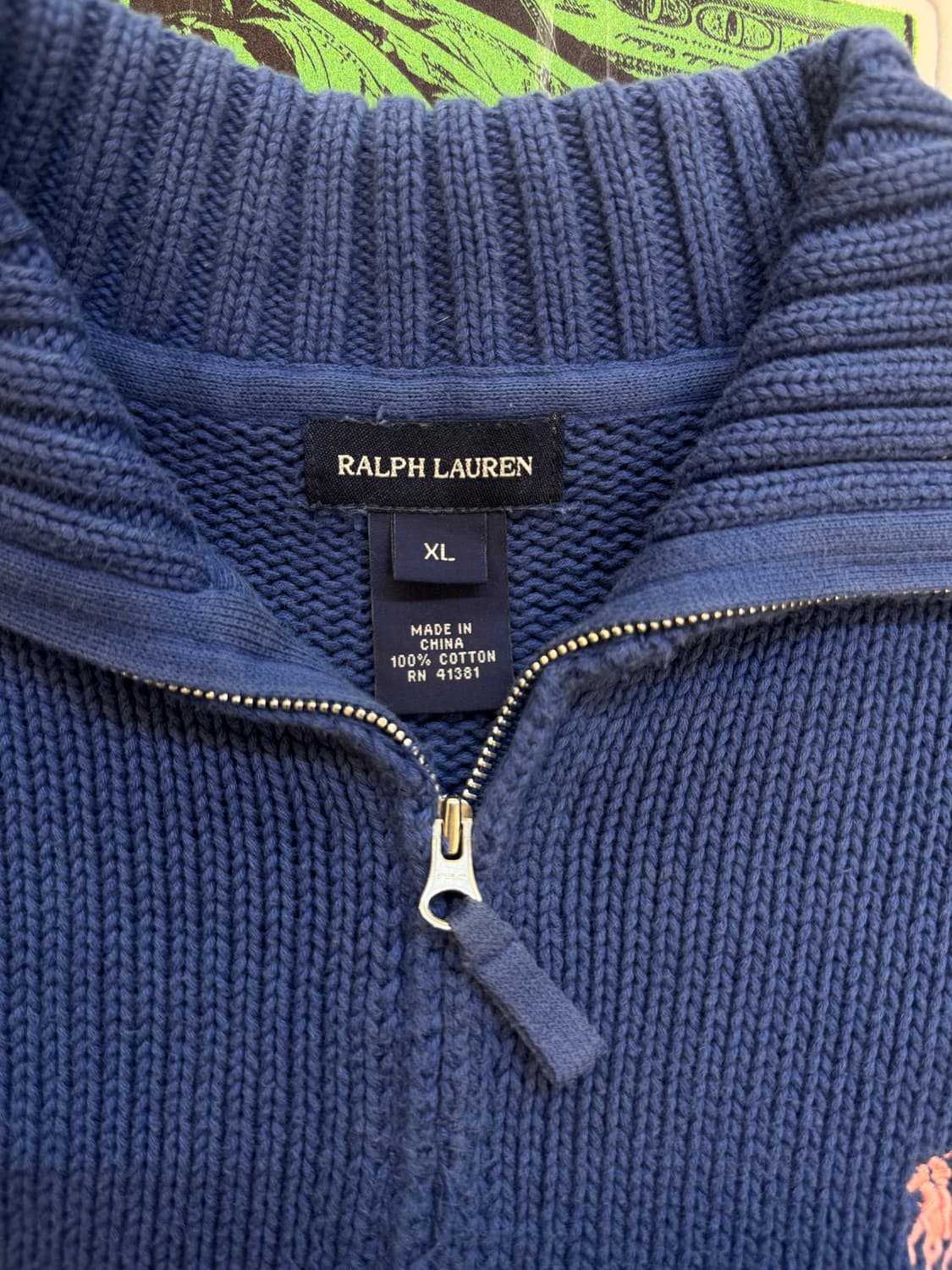랄프 로렌 하프 집 코튼 니트 상품이미지3