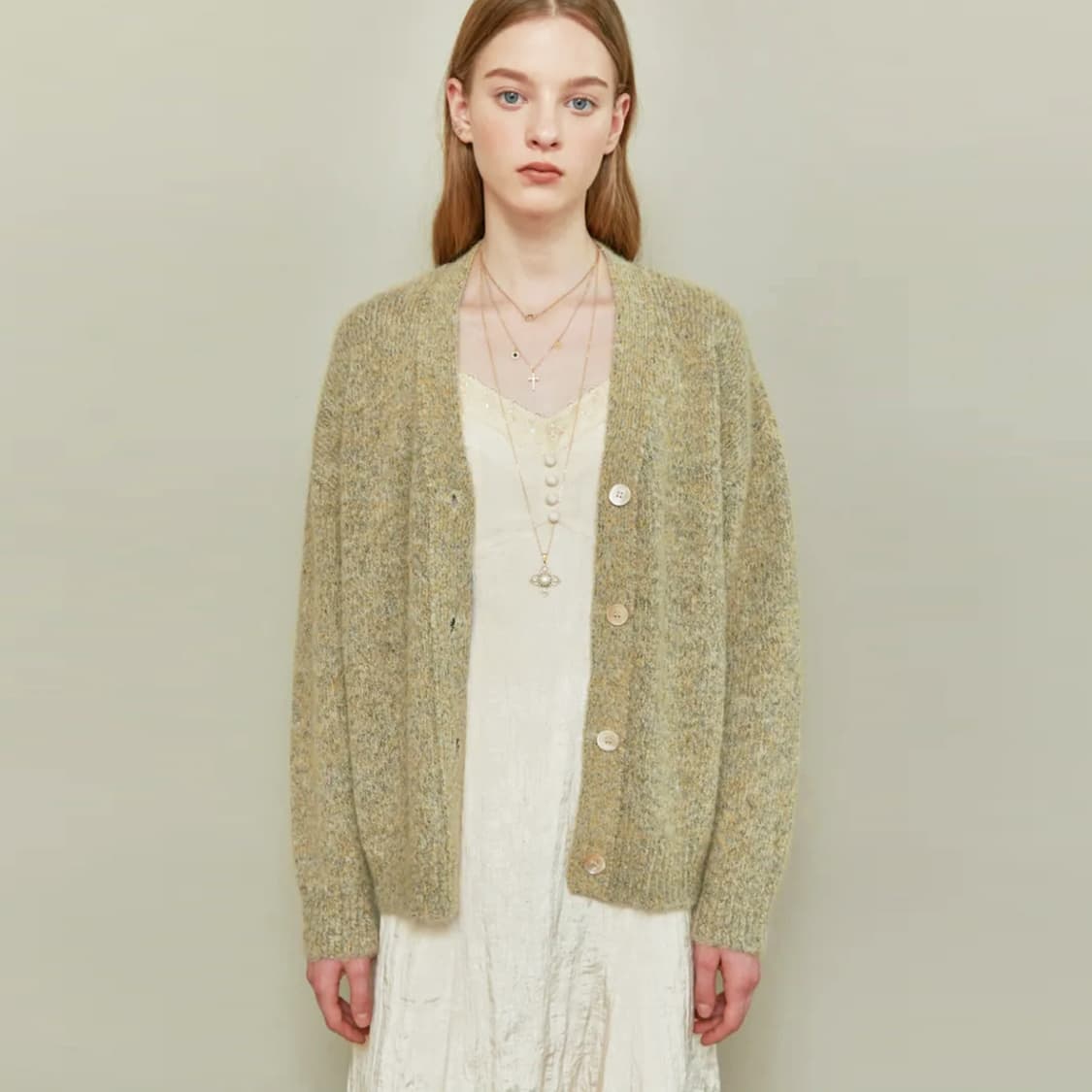 오앨(Ouel) 울 니트가디건 프리사이즈 새상품 상품이미지1