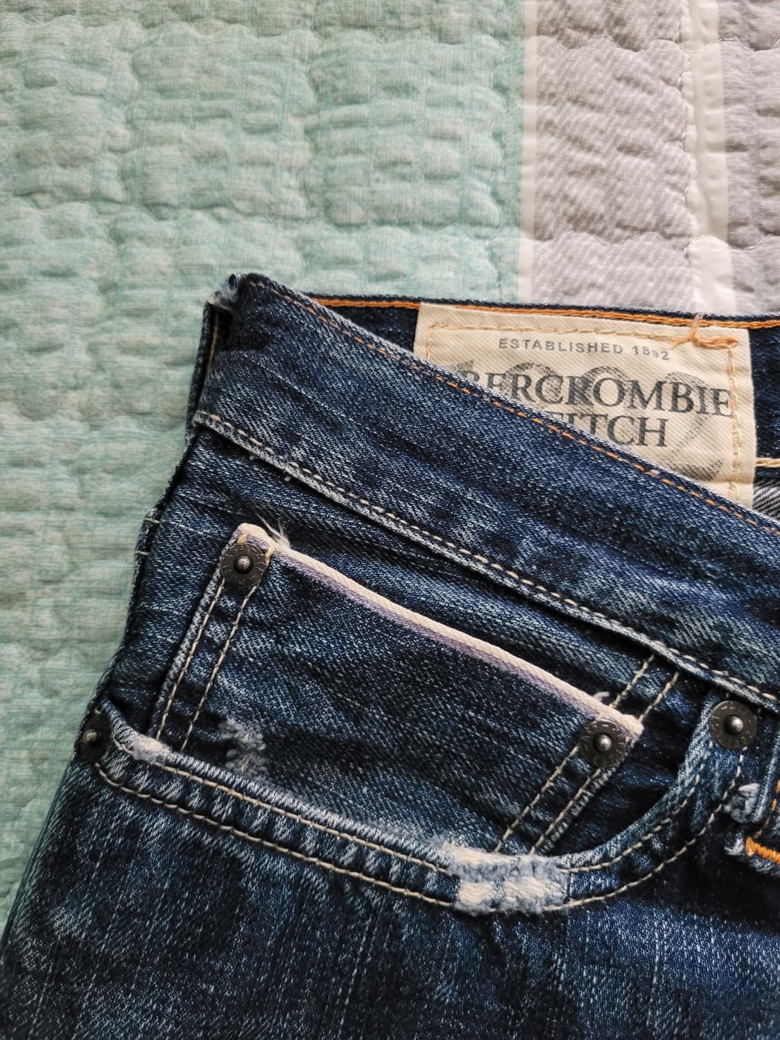 아베크롬비 렘선 슬림스트레이트 셀비지데님 탭32 실33사이즈 상품이미지3
