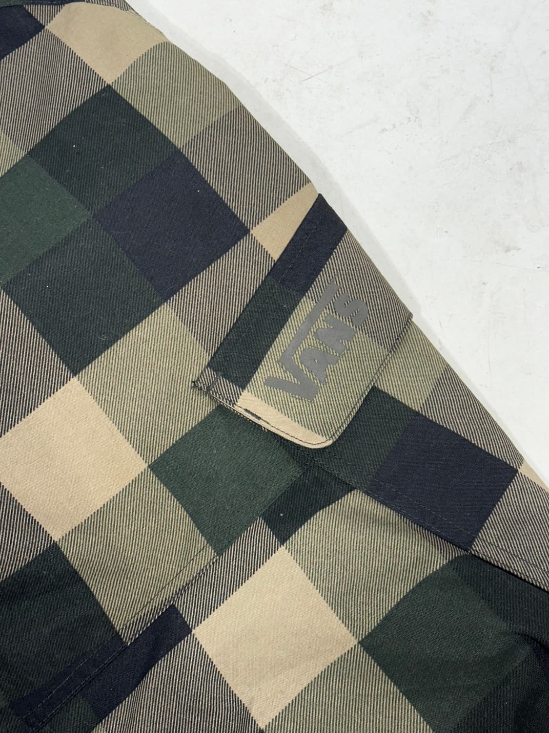 Vans 베이지 와이드 올드스쿨 체크 보드 팬츠 카고 바지 L 상품이미지6