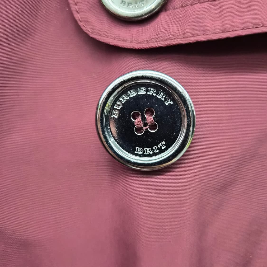 버버리 와인색 트렌치 숏코트 여성 S 상품이미지4